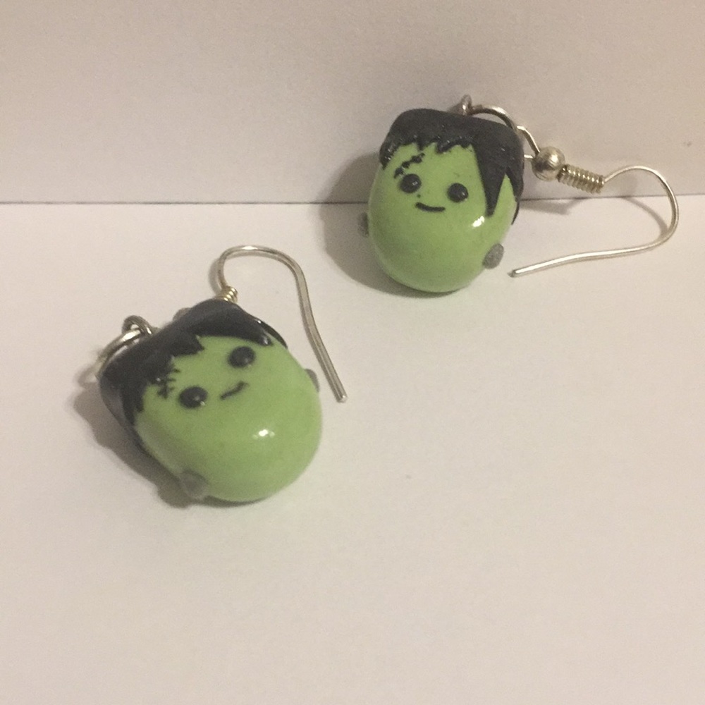 Polymer Clay Frankenstein’s Monster Earrings